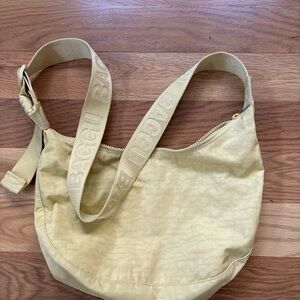 Baggu Butter Yellow Nylon Crescent Bag